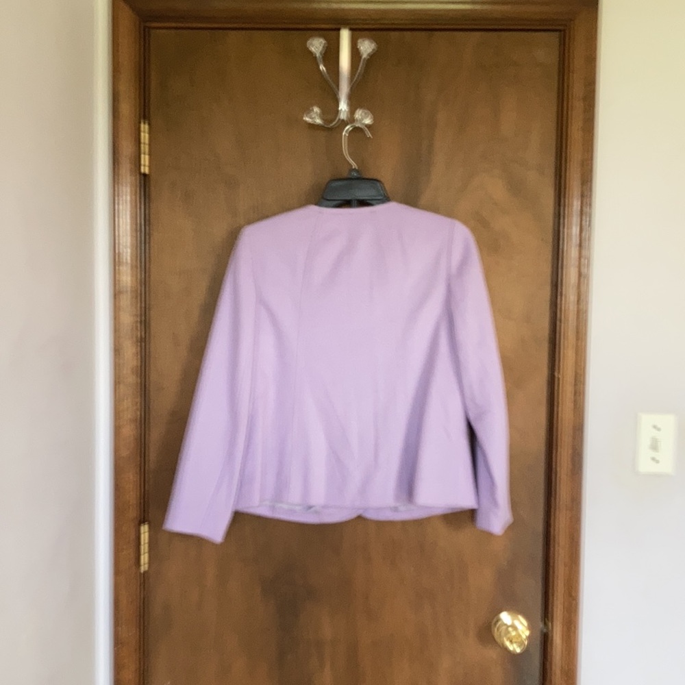 Talbots scalloped edge lined jacket 80% wool fabric made in Italy 2P - Picture 8 of 17